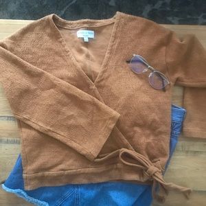 Texture & Thread Wrap Top